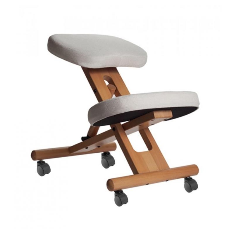 Crissyl  Tabouret Ergonomique Pneumatique sur roulettes Blanc