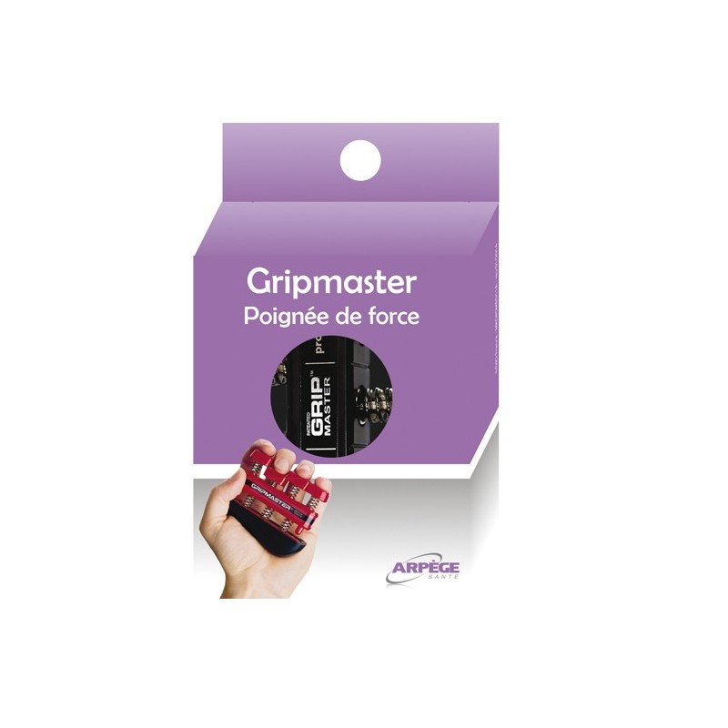 Packaging poignée de Force GRIPMASTER Arpège Santé® - Rééducation main Packaging poignée de Force GRIPMASTER Arpège Santé® - Rééducation main