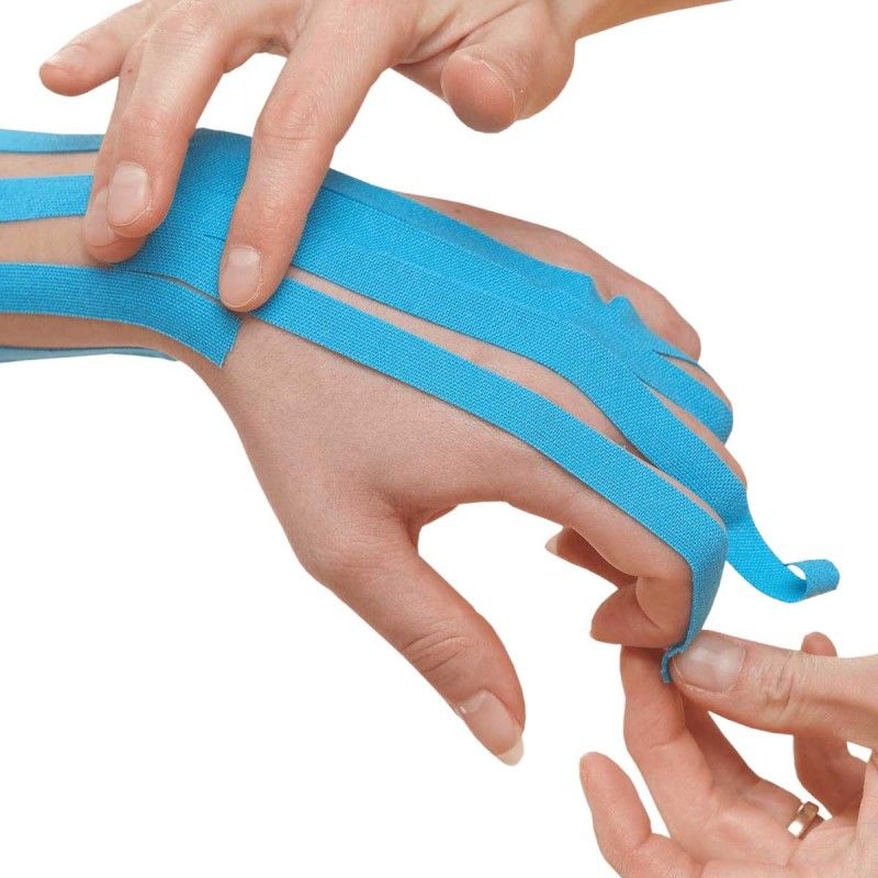 K-Tape® Lymph pre-coupé 25 cm bleu clair - Bandes K-Taping® K-Tape® Lymph pre-coupé 25 cm bleu clair - Bandes K-Taping®