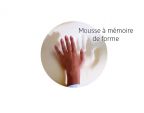 SISSEL® SOFT PLUS Oreiller à mémoire de forme - main sur mousse à mémoire de forme