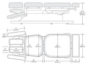 Schéma table de chiropraxie Elevation ES 2000 Génération II