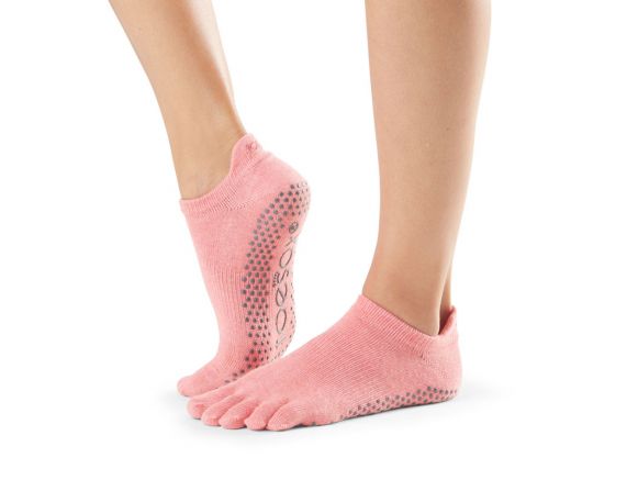 Toesox® Full Toe Lowrise Melon | Chaussettes de Pilates | toesox Toesox® Full Toe Lowrise Melon | Chaussettes de Pilates | toesox