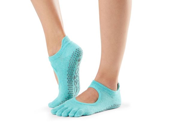 Chaussettes Pilates Toesox® FT Bellarina Aqua avec orteils séparés | SISSEL France Chaussettes Pilates Toesox® FT Bellarina Aqua avec orteils séparés | SISSEL France