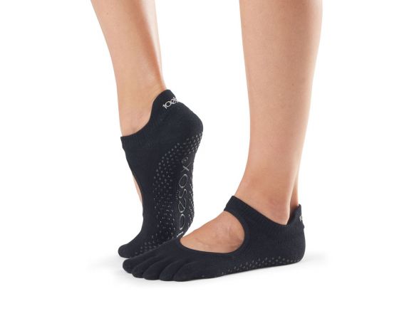 Chaussettes Pilates Toesox® FT Bellarina noir avec orteils séparés | SISSEL France Chaussettes Pilates Toesox® FT Bellarina noir avec orteils séparés | SISSEL France