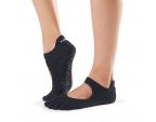 Chaussettes Pilates Toesox® FT Bellarina noir avec orteils séparés | SISSEL France