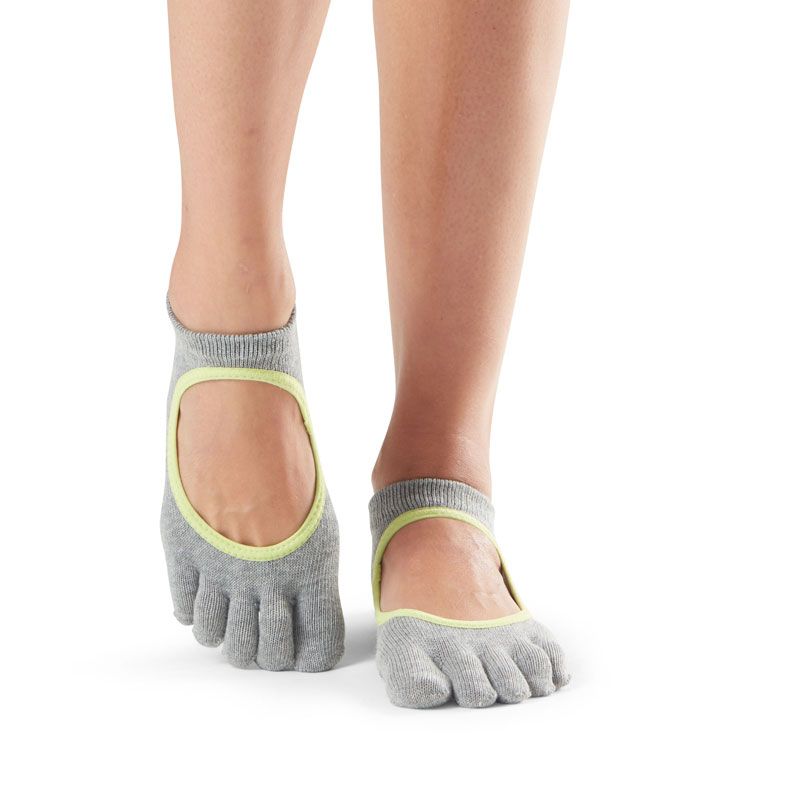 Chaussettes antidérapantes Pilates Toesox® FT Bellarina Heather Grey | SISSEL France Chaussettes antidérapantes Pilates Toesox® FT Bellarina Heather Grey | SISSEL France