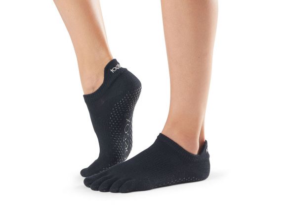 Chaussettes pilates Toesox® Full Toe Lowrise Noir | chaussettes antidérapantes pilates Chaussettes pilates Toesox® Full Toe Lowrise Noir | chaussettes antidérapantes pilates