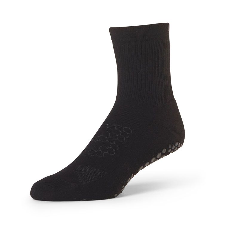 Chaussettes antidérapantes homme BASE 33™ Crew Noir | Chaussettes anti-dérapantes