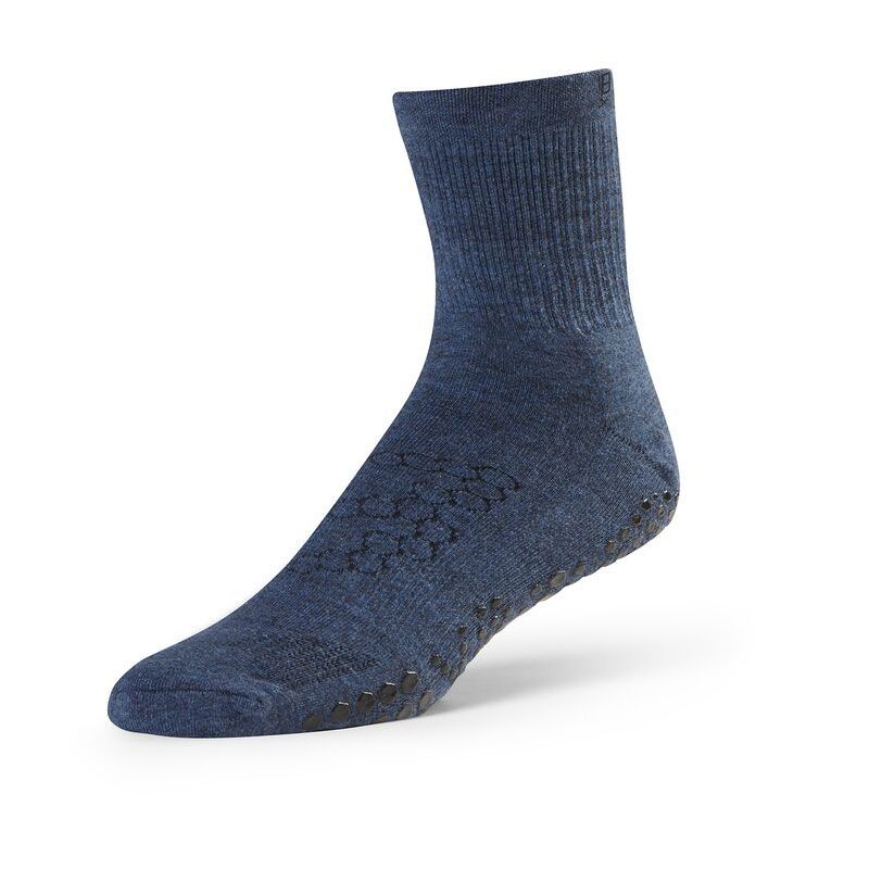 Chaussettes Pilates BASE 33™ Crew Navy | Chaussettes grip homme Chaussettes Pilates BASE 33™ Crew Navy | Chaussettes grip homme