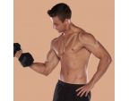 Athlète masculin avec bande de kinésiologie Beige | K-Tape® Athlète masculin avec bande de kinésiologie Beige | K-Tape®