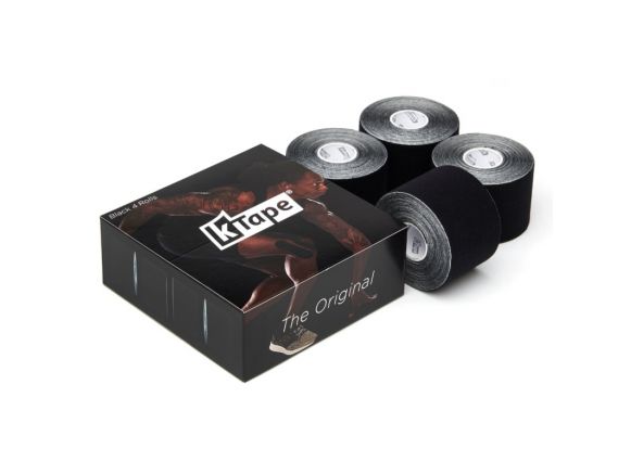 Packaging boîte de 4 bandes de taping Noir | Bandes k-tape® Packaging boîte de 4 bandes de taping Noir | Bandes k-tape®