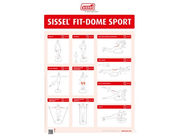Tableau récapitulatif des exercices avec ballon d'équilibre Fit Dome Sport SISSEL® | sissel Tableau récapitulatif des exercices avec ballon d'équilibre Fit Dome Sport SISSEL® | sissel