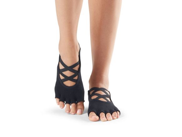 Chaussettes antidérapantes Pilates Toesox® Half Toe Elle Noir | Chaussettes de Pilates Chaussettes antidérapantes Pilates Toesox® Half Toe Elle Noir | Chaussettes de Pilates