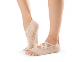 Chaussettes Pilates Toesox® Half Toe Elle Nude | Chaussettes antidérapantes Pilates