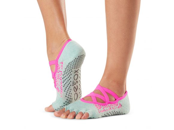 Chaussettes antidérapantes Toesox® Half Toe Elle Playa | Chaussettes de Pilates Chaussettes antidérapantes Toesox® Half Toe Elle Playa | Chaussettes de Pilates