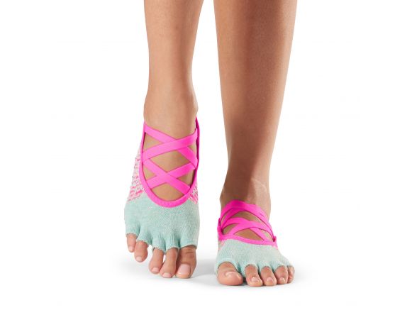 Chaussettes antidérapantes Toesox® Half Toe Elle Playa | Chaussettes de yoga Chaussettes antidérapantes Toesox® Half Toe Elle Playa | Chaussettes de yoga