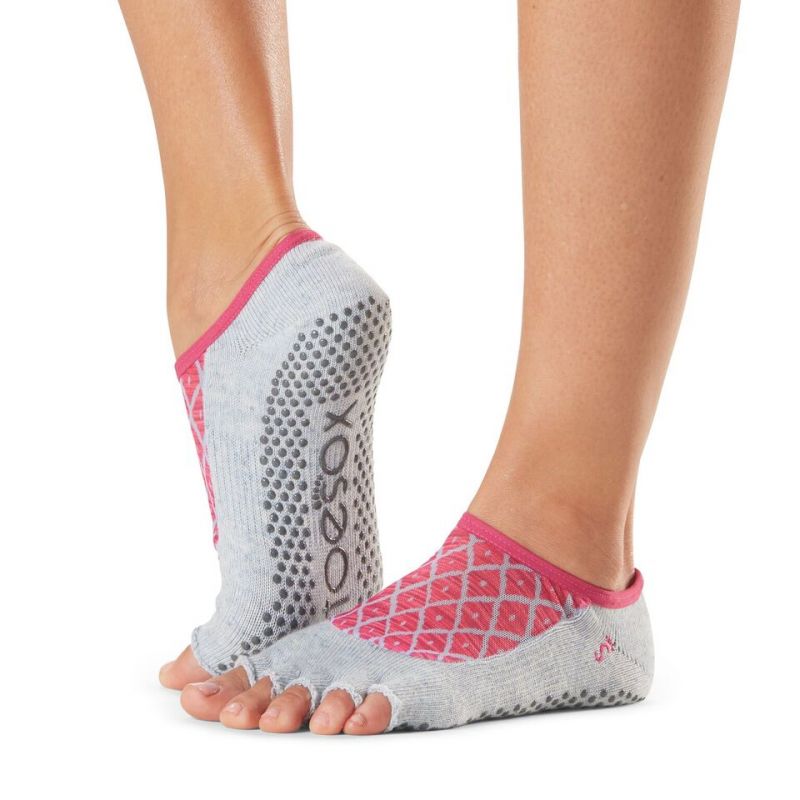 Chaussettes antidérapantes Toesox® Half Toe Luna Siesta | Chaussettes Pilates 