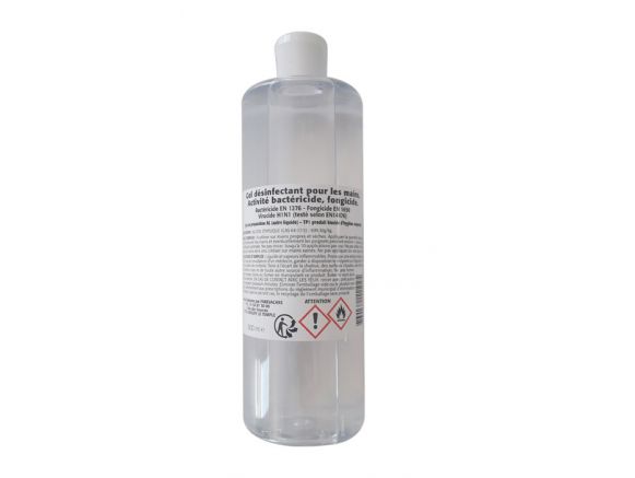 Gel hydroalcoolique Tetra Medical 500 mL | Étiquette face arrière Gel hydroalcoolique Tetra Medical 500 mL | Étiquette face arrière