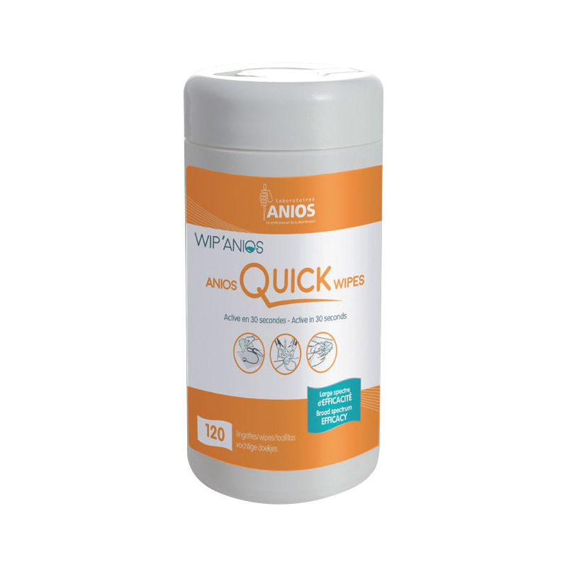 Lingettes désinfectantes Anios Quick Wipes, boîte de 120