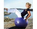 Femme exercice de gainage avec le ballon de gym SISSEL® SECUREMAX® Ø75 cm lila
