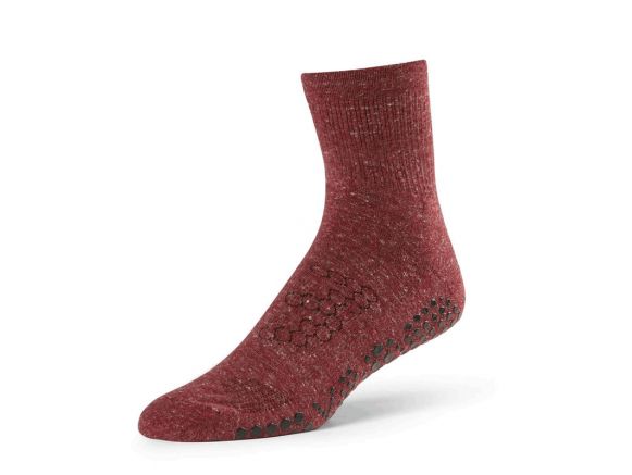 Chaussettes antidérapantes BASE 33™ Crew homme burgundy Chaussettes antidérapantes BASE 33™ Crew homme burgundy