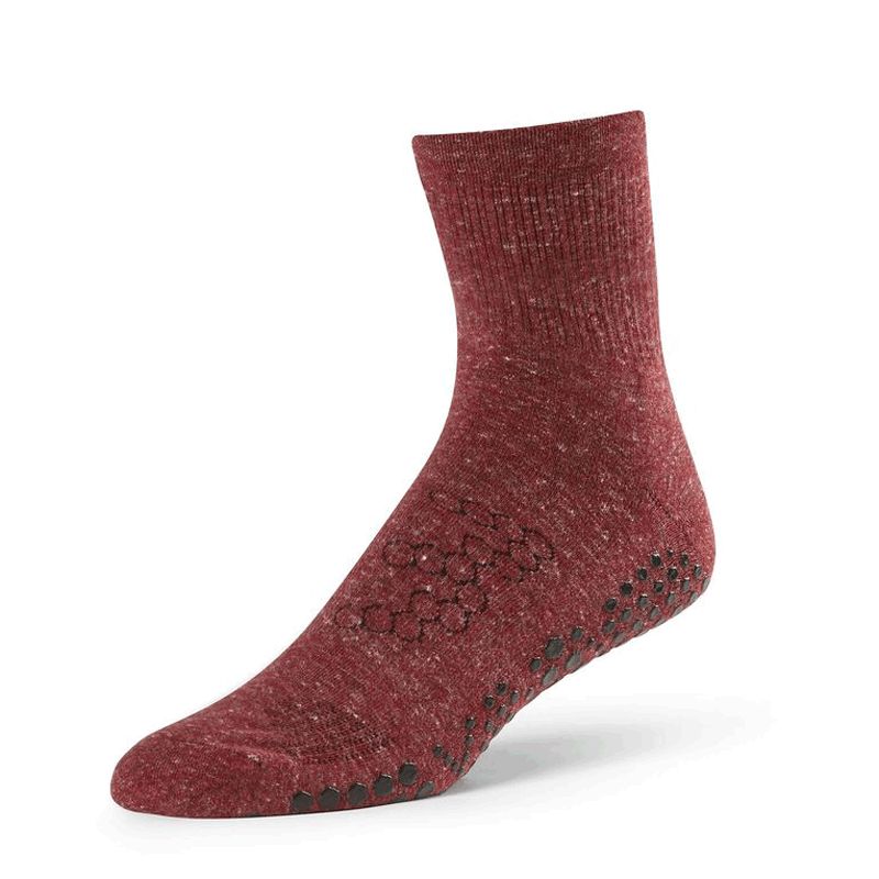 Chaussettes antidérapantes BASE 33™ Crew homme burgundy