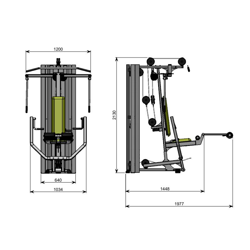 Bloc 4 fonctions 60 kg DESIGN KINEXO®
