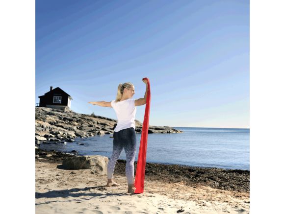 Femme bord de mer Bande élastique SISSEL® FITBAND rouge Essential 2,5 m Femme bord de mer Bande élastique SISSEL® FITBAND rouge Essential 2,5 m
