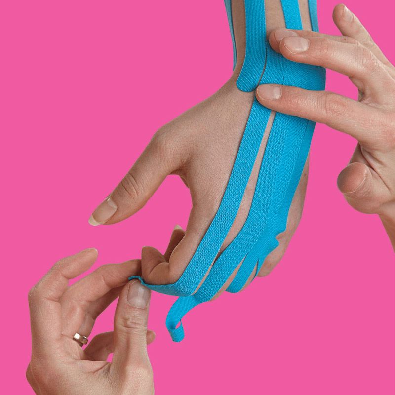 Bande taping pré-coupée K-Tape® Lymph bleu clair Bande taping pré-coupée K-Tape® Lymph bleu clair