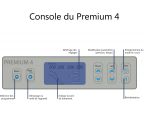 Schéma de la console de l'appareil pressothérapie PREMIUM 4 Winelec® 