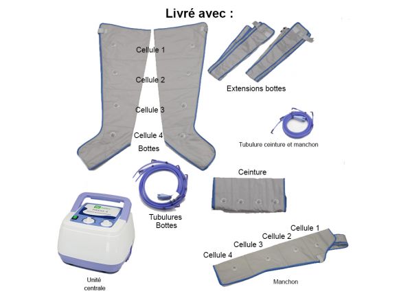 Appareil de pressothérapie PRESS 4 Winelec® livré avec Appareil de pressothérapie PRESS 4 Winelec® livré avec