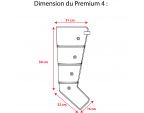 Dimension botte avec tubulure pour PREMIUM 4 Winelec®