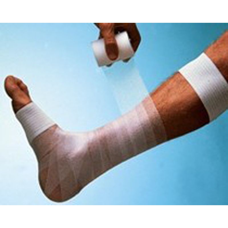 Jambe homme avec la bande de mousse de protection Tensoban®