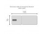 Dimensions Table de massage fixe 2 plans Winelec® Faro anthracite