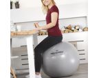 Femme assise sur le ballon de Gymnastique SISSEL® SECUREMAX® Ø65 cm gris