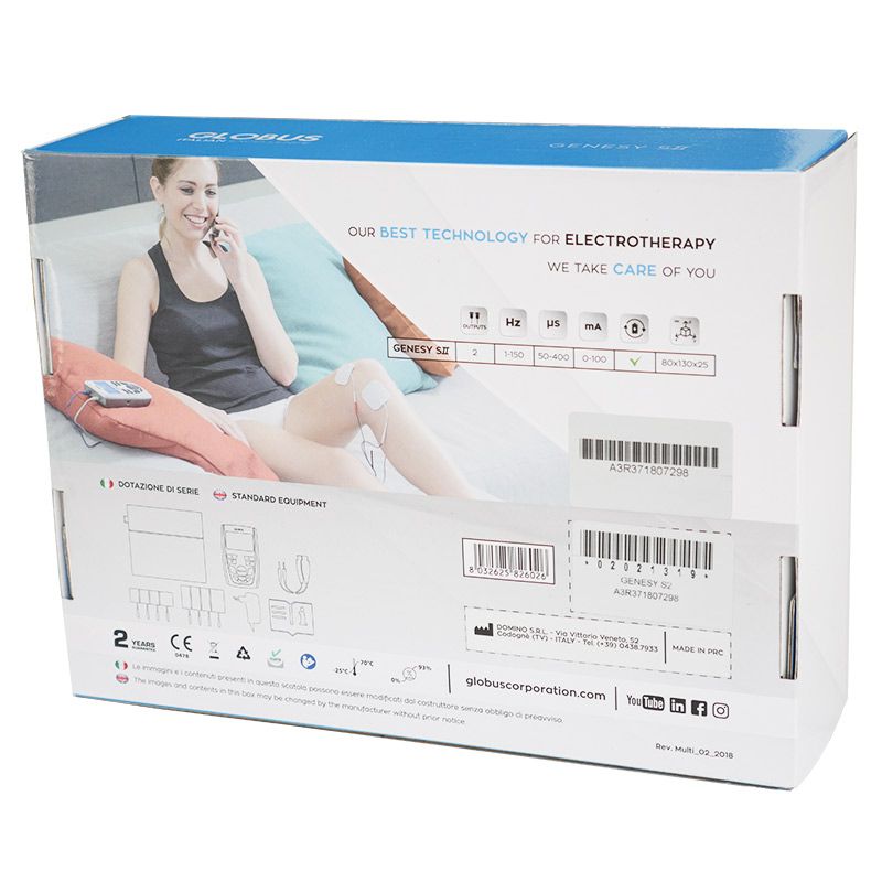 Electrostimulateur GLOBUS GENESY S2 emballage dos