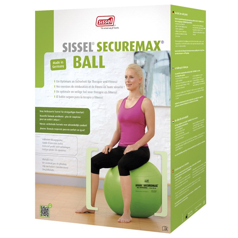 Packaging du ballon de gym SISSEL® SECUREMAX® Ø75 cm vert