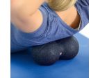 Double Ball SISSEL® Myofascia Ø12 cm noire sous un dos