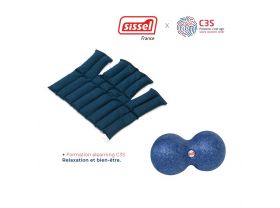 Pack Bien-être avec Myofascia Double Ball 8 cm, Linum Anatomic et formation Relaxation et Bien-être