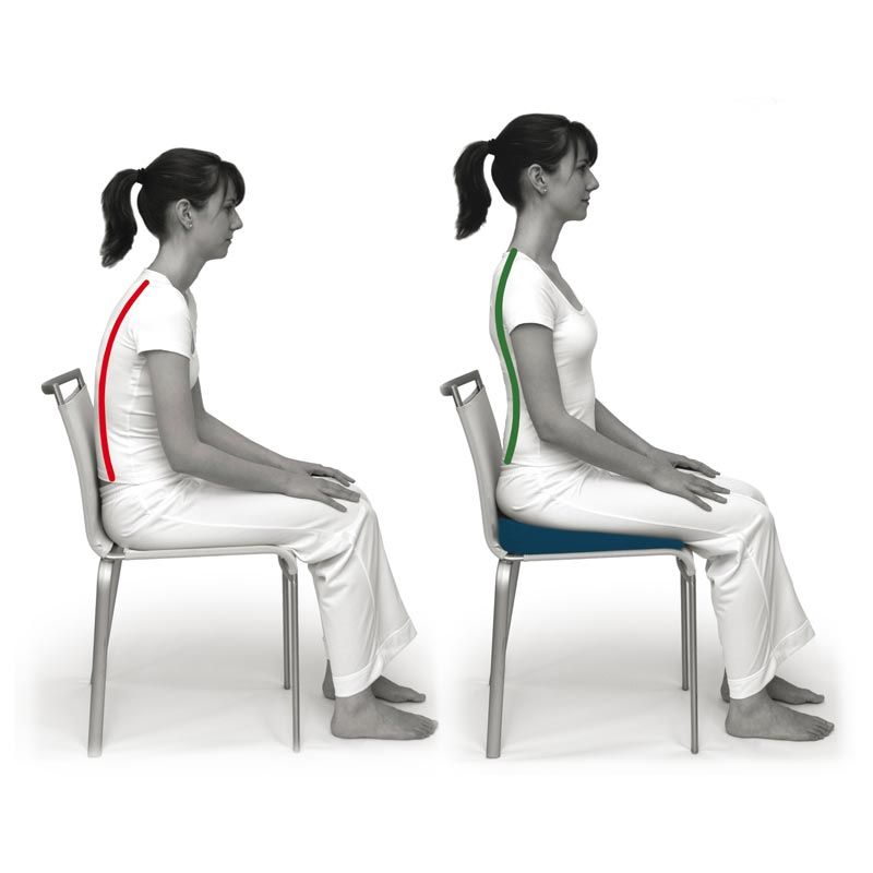 Bonne posture avec le coussin triangulaire SISSEL® SIT STANDARD Bonne posture avec le coussin triangulaire SISSEL® SIT STANDARD