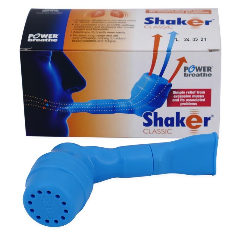 POWERbreathe® Shaker Classic packaging et produit POWERbreathe® Shaker Classic packaging et produit