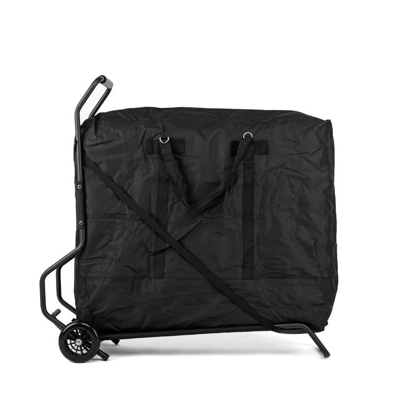 Chariot transport pour tables de massage pliantes de profil