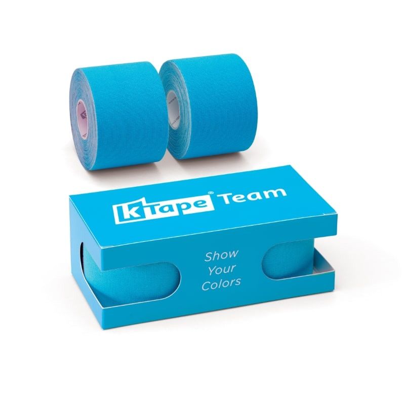 Boîte de 2 bandes taping K-Tape® Team 5 m Bleu clair