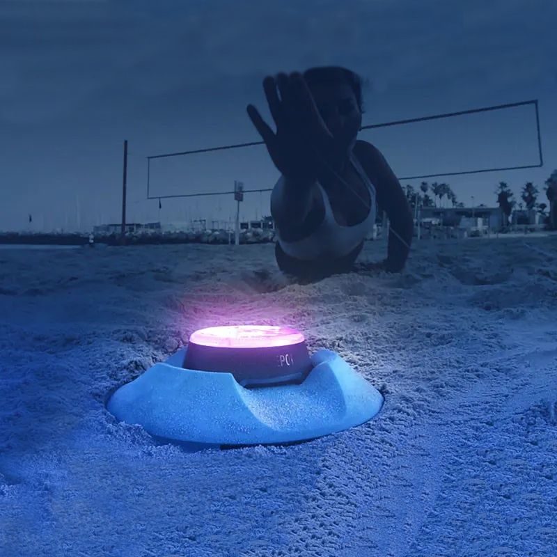 PODBASE socle pour Blazepod avec pod en situation sur le sable