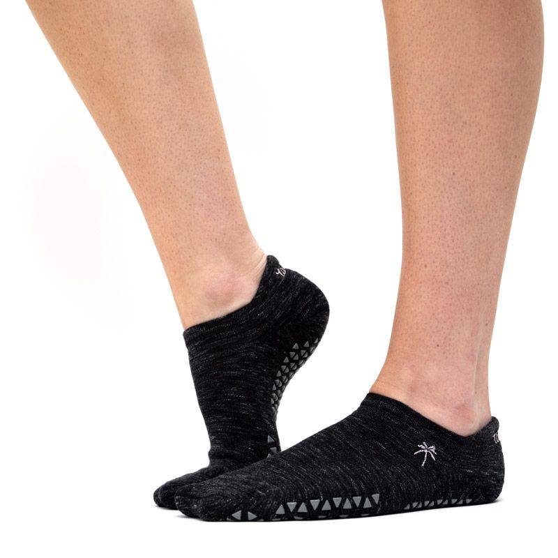 Chaussettes antidérapantes Tavi Noir® Savvy Lava vue de profil Chaussettes antidérapantes Tavi Noir® Savvy Lava vue de profil