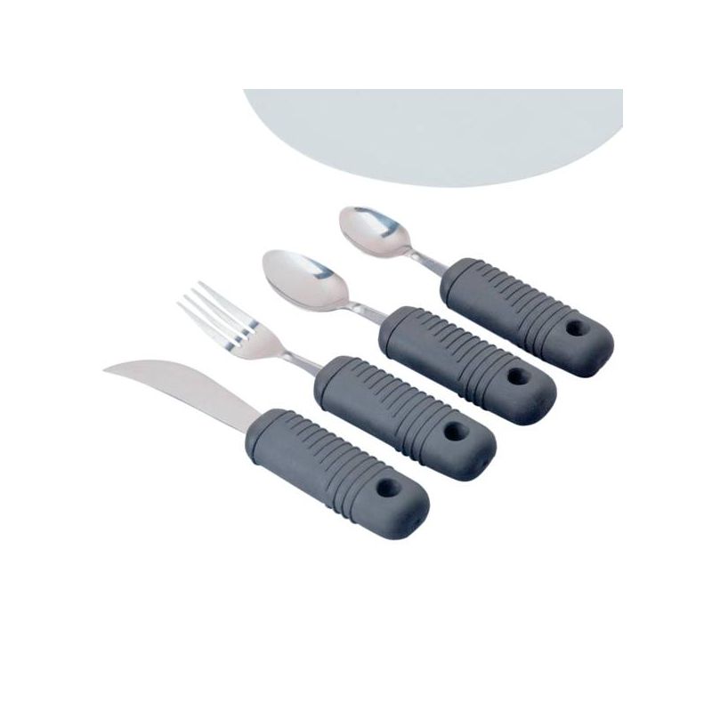 Couverts Sure Grip manche caoutchouc à courber Sammons Preston par lot de 4 Couverts Sure Grip manche caoutchouc à courber Sammons Preston par lot de 4