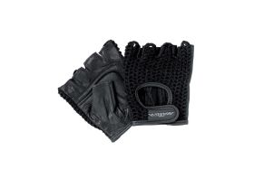 Gants pour fauteuil roulant en maille et cuir