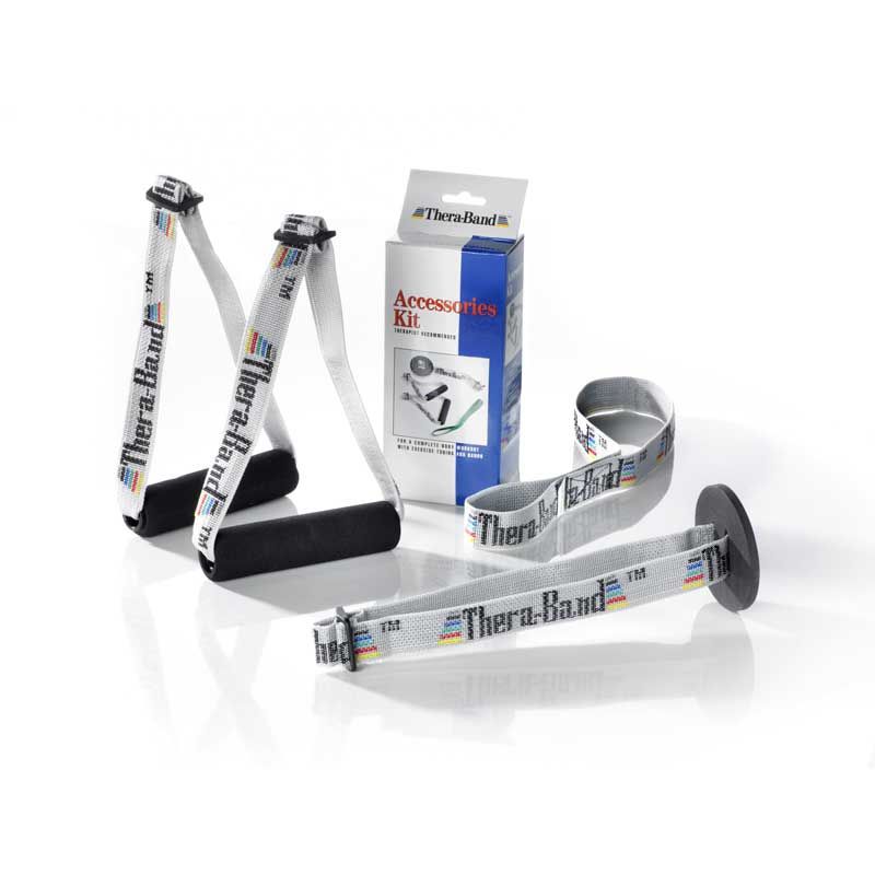 Kit d'accessoires THERABAND® avec 1 accroche porte, 1 sangle Assist™, 2 poignées