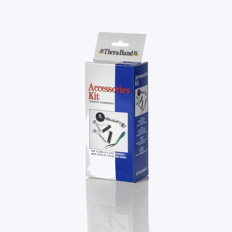 Kit d'accessoires THERABAND® avec 1 accroche porte, 1 sangle Assist™, 2 poignées