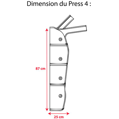 Dimension du manchon press 4 